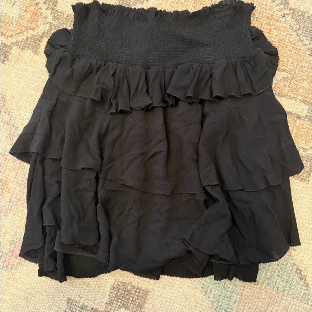 Black Ruffled Skirt